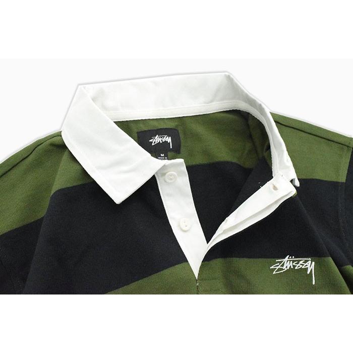 STUSSY（ステューシー） ポロシャツ 長袖 メンズ Classic Stripe Rugby