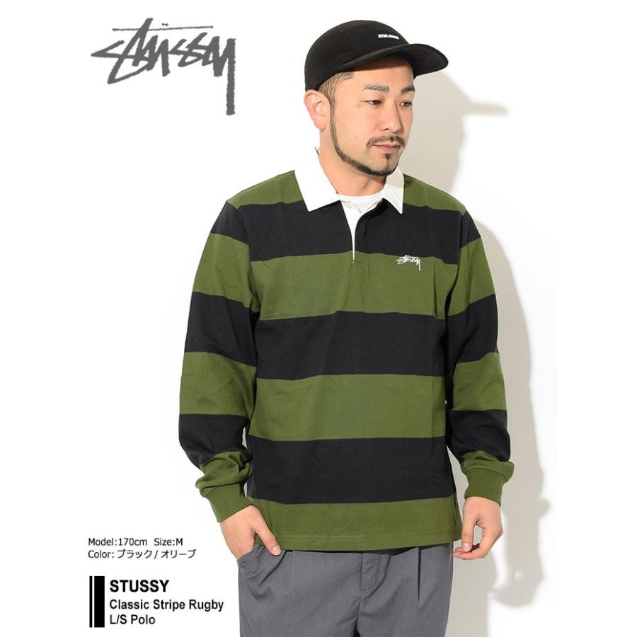 STUSSY（ステューシー） ポロシャツ 長袖 メンズ Classic Stripe Rugby
