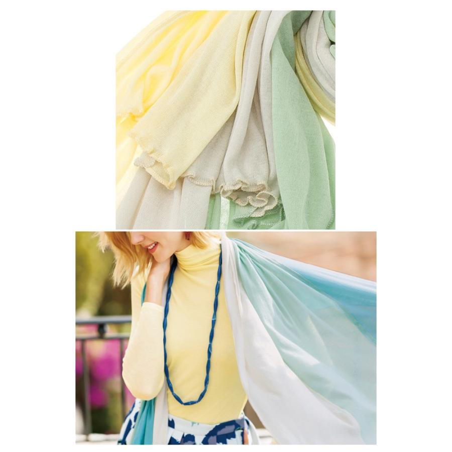 新色 3色 大判 ストール ソフトタッチ マフラー 天使の綿シフォン 綿