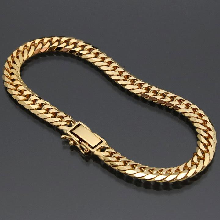 喜平ブレスレット 18金 6面ダブル K18ゴールド 20g-18cm 造幣局検定