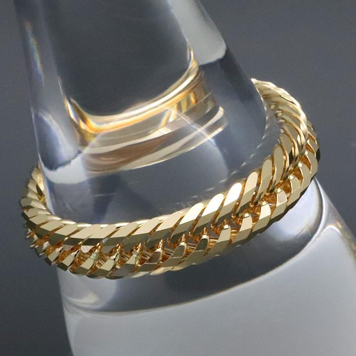 喜平リング 18金 （17号） 0.76φ 12面トリプル 指輪 チェーンリング