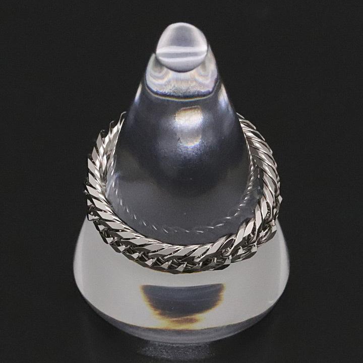 喜平リング プラチナ850 （13号） 12面トリプル 指輪 チェーンリング