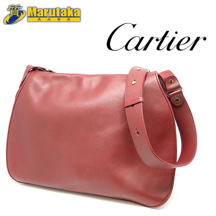 Cartier（カルティエ） ショルダーバッグ メッセンジャー レッド