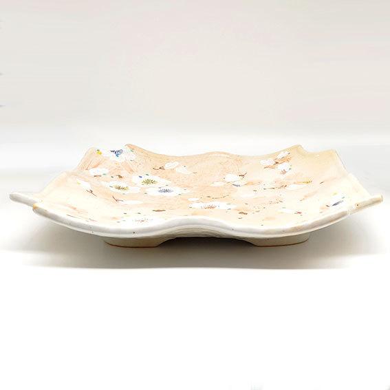美濃焼 薄墨桜 角盛皿 桜 角皿 大皿 ピンク 陶器 焼き物 和食器 日本製