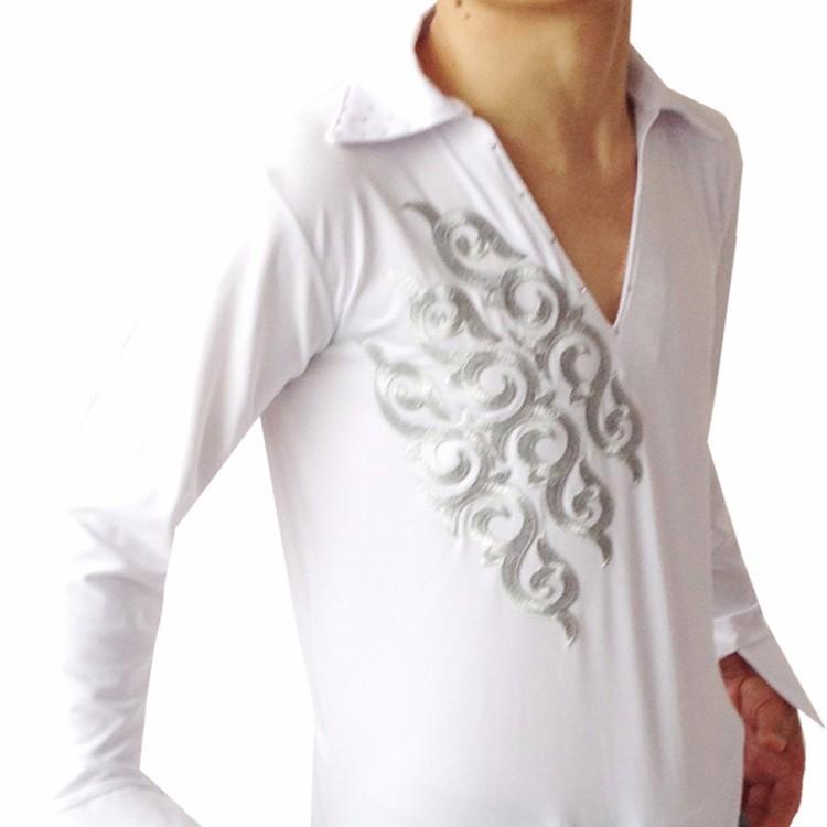 男性社交ダンス衣装 競技用 ラテンダンスシャツ メンズラテンシャツ