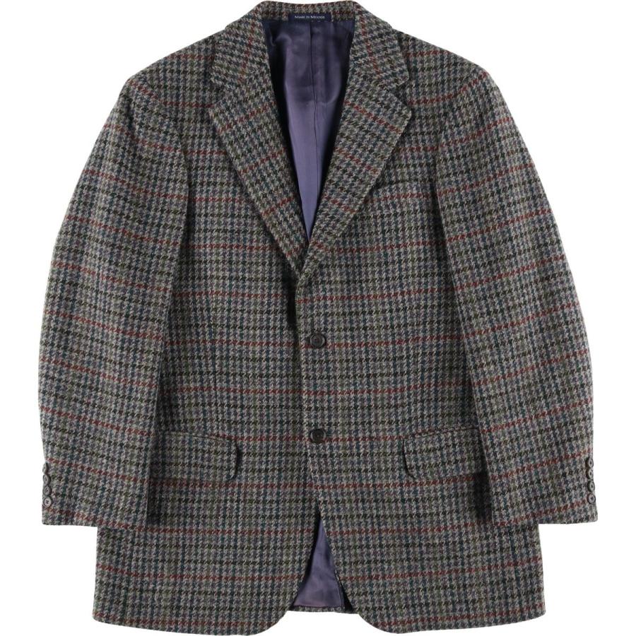 古着 LANDS' END Harris Tweed ハリスツイード チェック柄 千鳥格子柄