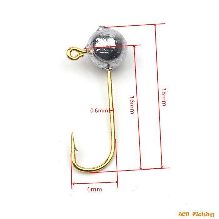 アジング ジグヘッド 20個 セット 1g 金針 ラウンド ケース入り フック