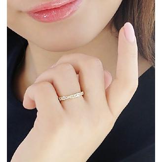 18金 フルエタニティリング 普段使い 50代 ダイヤモンド リング