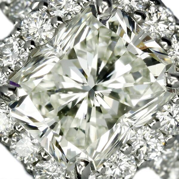 1.2ct ダイヤモンド リング プラチナ Pt900 ラディアン カット Kカラー