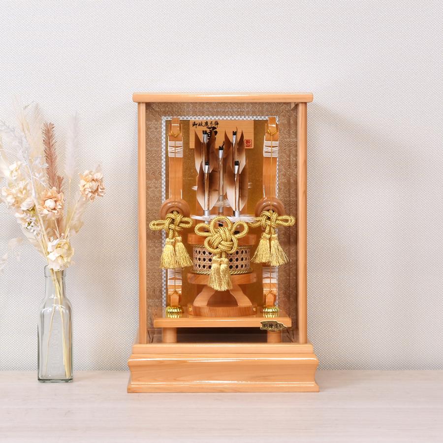 破魔弓 コンパクト 初正月 ミニ 破魔矢 13号 勇a 檜 ケース飾り ガラス