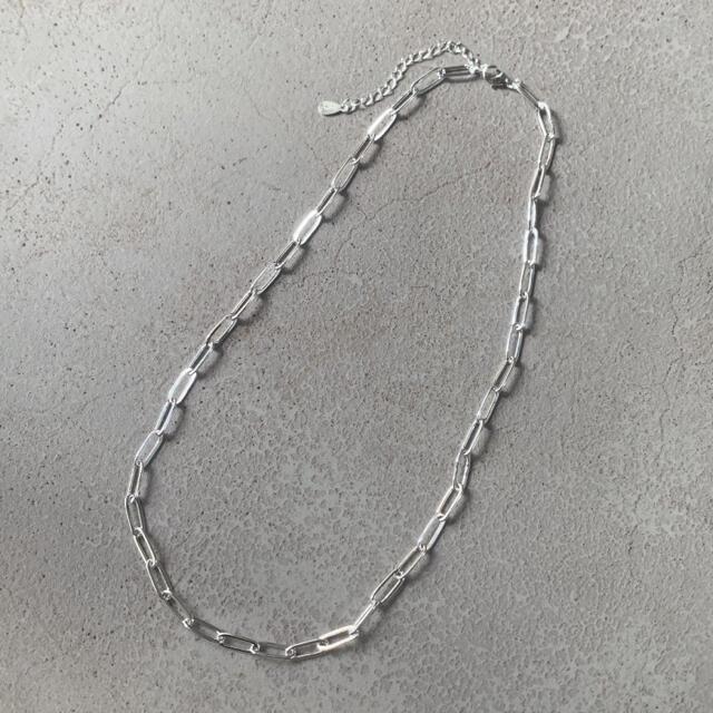 リンクチェーン ネックレス シルバー925 アレルギー対応 アジャスター