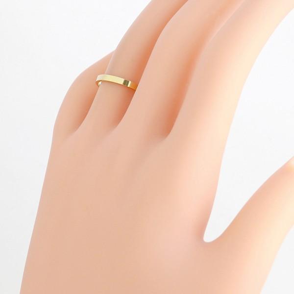 Jewelry i（ジュエリーアイ） 平打ち リング 2mm幅 18金 指輪