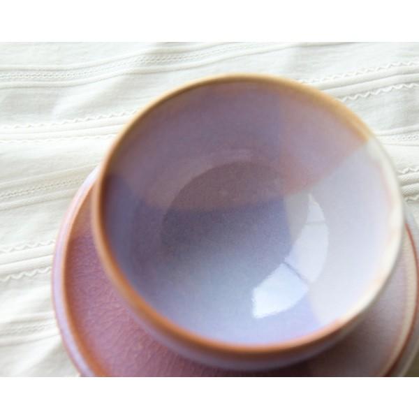 萩焼 窯元 萩陶苑 椿萩窯 茶碗 Shikisai まめ碗皿セット（木箱） 和