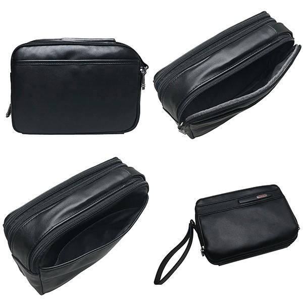 TUMI（トゥミ） セカンドバッグ クラッチバッグ ポーチ 本革 レザー 黒