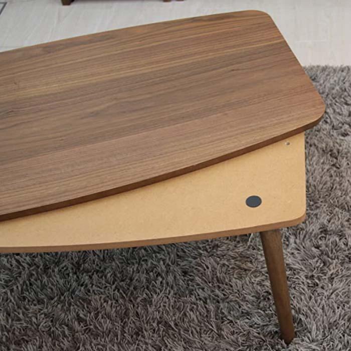AZUMAYA こたつテーブル コタツ エルフィ ウォールナット 901WAL