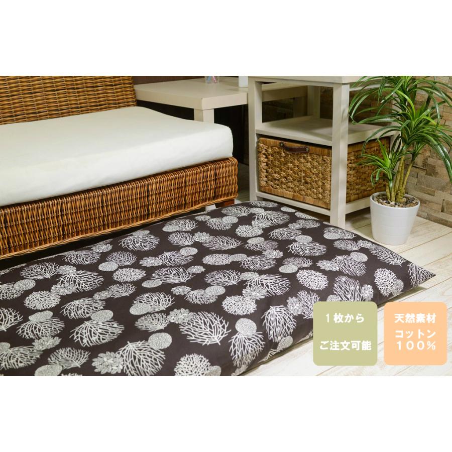 長座布団カバー 全3サイズ 68×120/60×110/65×105 北欧リーフ柄 綿100