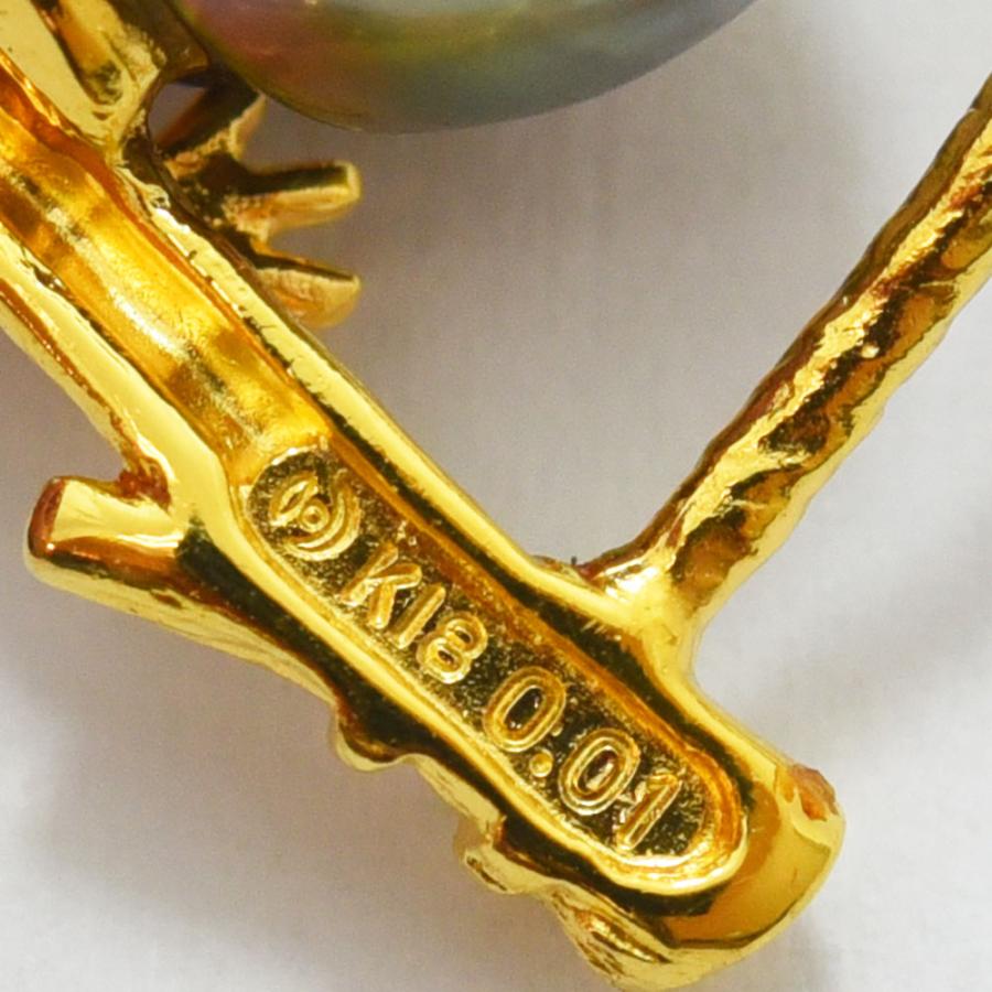 TASAKI（タサキ） ブローチ 田崎 フクロウ 梟 パール 黒蝶真珠 ルビー