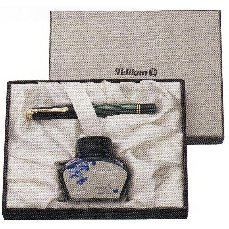 Pelikan（ペリカン） 万年筆EF） スーベレーン M400 緑縞 万年筆 ペン