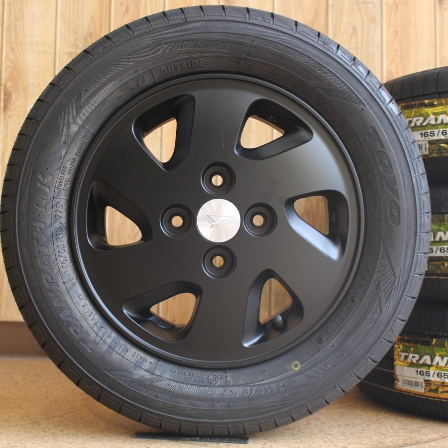 ダイハツ（DAIHATSU） 純正 13インチ マットブラック 新品タイヤ付き 4