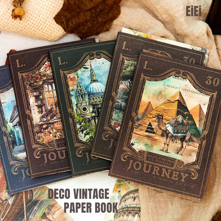 海外デザインペーパー コラージュ 素材 ペーパー 素材紙ブック 30枚