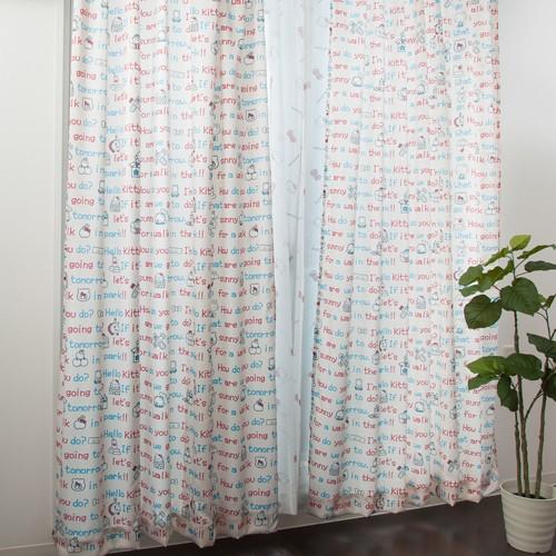 Disney（ディズニー） サンリオ 遮熱 カーテン ハローキティ 2枚組 幅