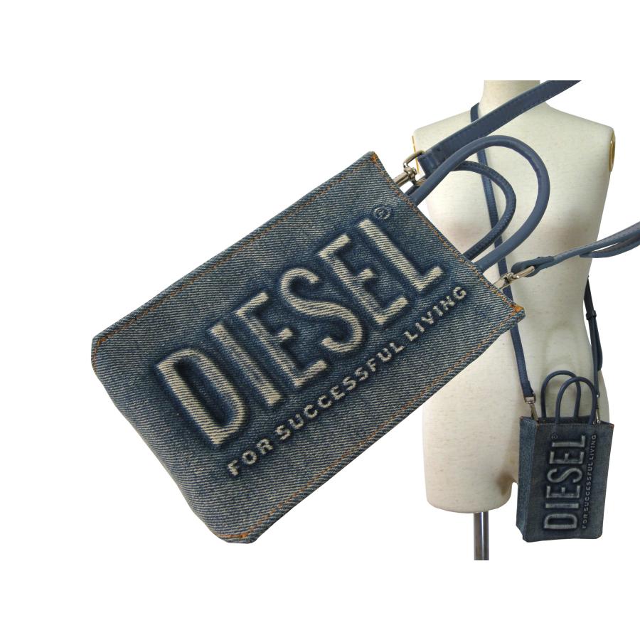 DIESEL（ディーゼル） エンボスロゴ デニム ミニトートバッグ