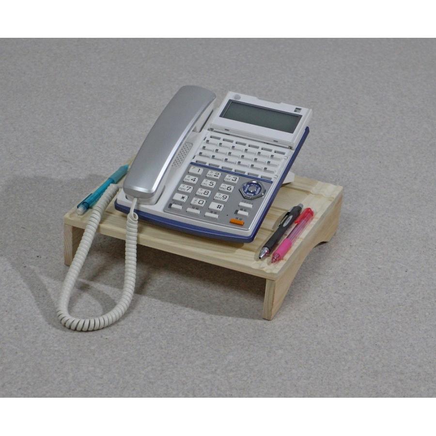 ひのき製電話台 幅24cmタイプ オフィス用電話機台 ひのきテレフォン