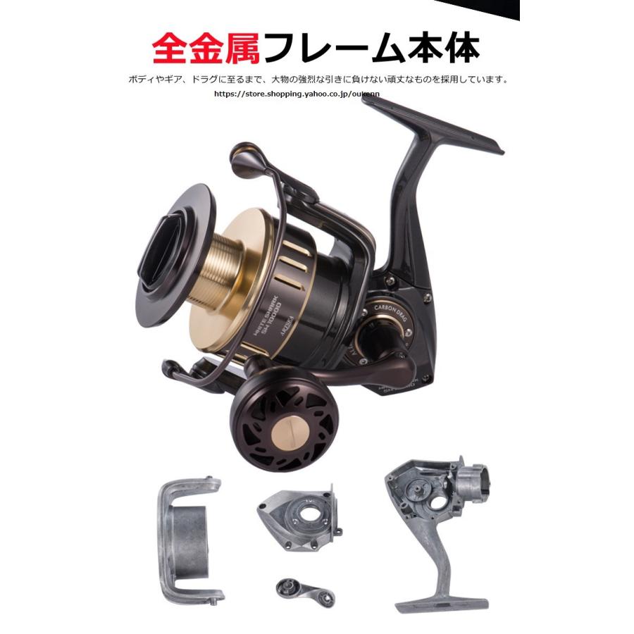 ARTSEA スピニングリール 8000-10000 遠投型 最大ドラグ力30kg 高強度