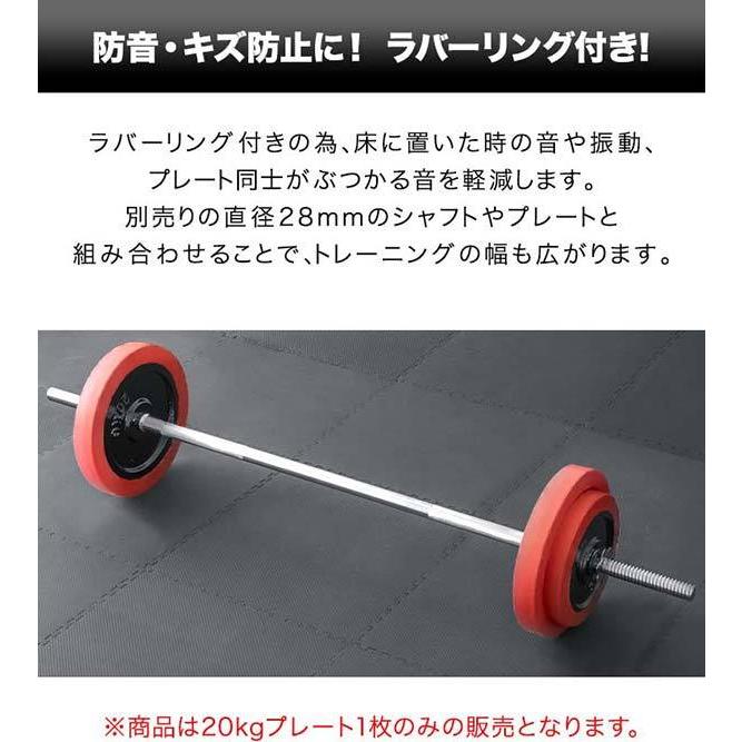 FIELDOOR（フィールドア） 1年保証 バーベル 用 プレート 20kg 1枚