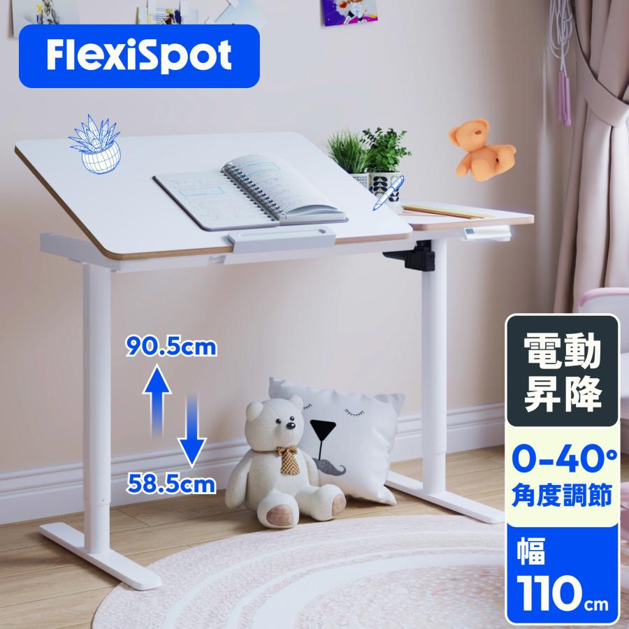 FlexiSpot 電動昇降デスク 学習机 シンプル コンパクト 昇降 電動式