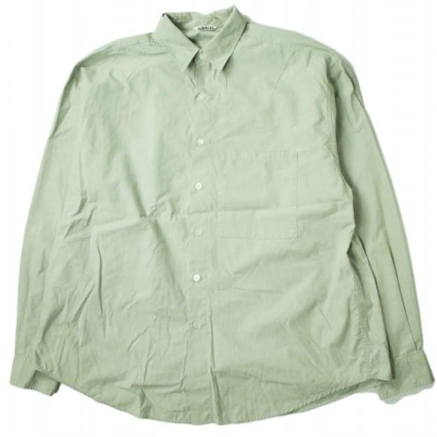 AURALEE オーラリー 20SS WASHED FINX TWILL BIG SHIRTS ウォッシュド