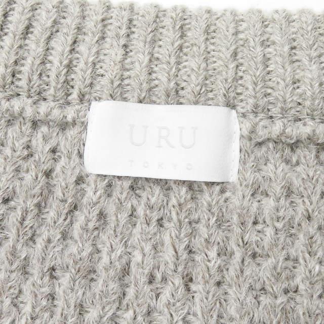 ウル URU 日本製 OVER KNIT ベビーアルパカクルーネックニット 16FUK05