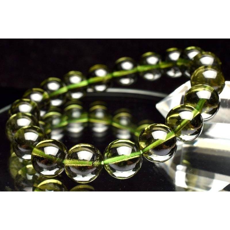 八岐蛇 モルダバイト 細石 ブレスレット 約8〜10mm モルダバイト 高