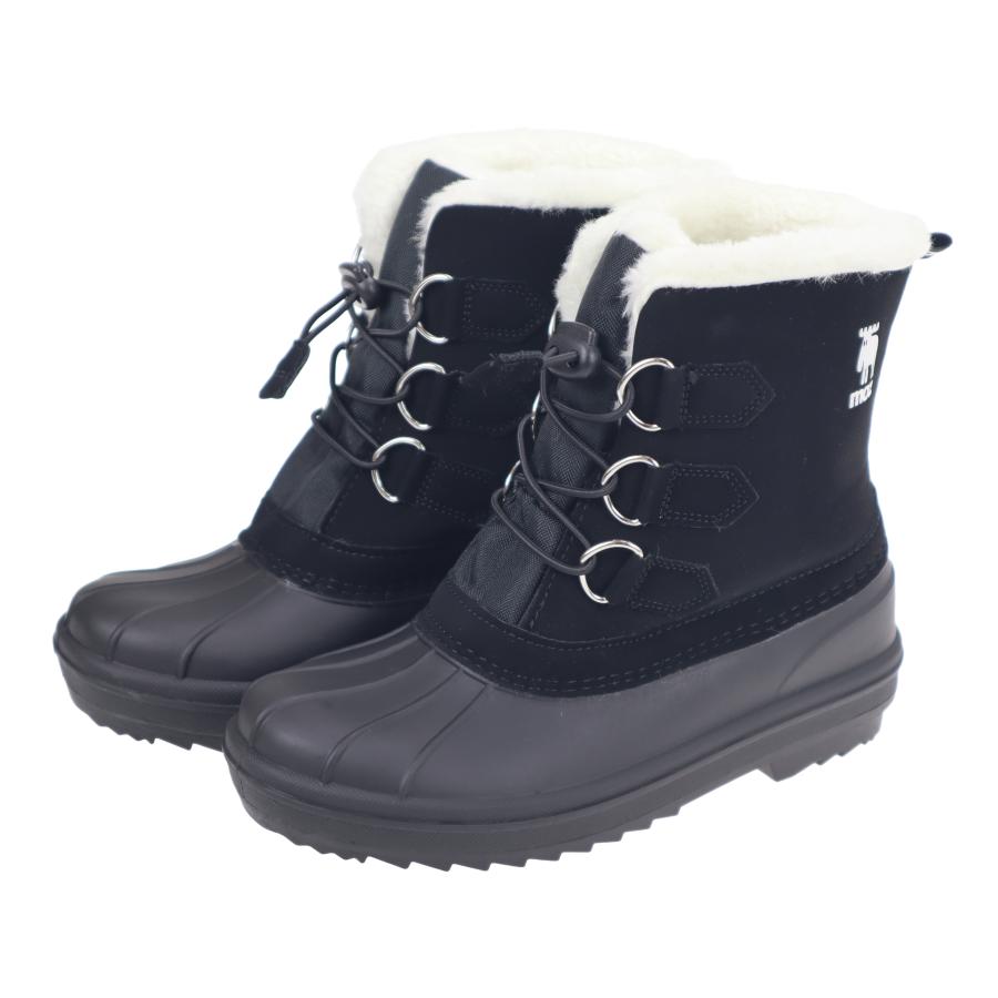 moz モズ スウェーデン MZ7217 ブラック 黒 おしゃれ 防寒ブーツ