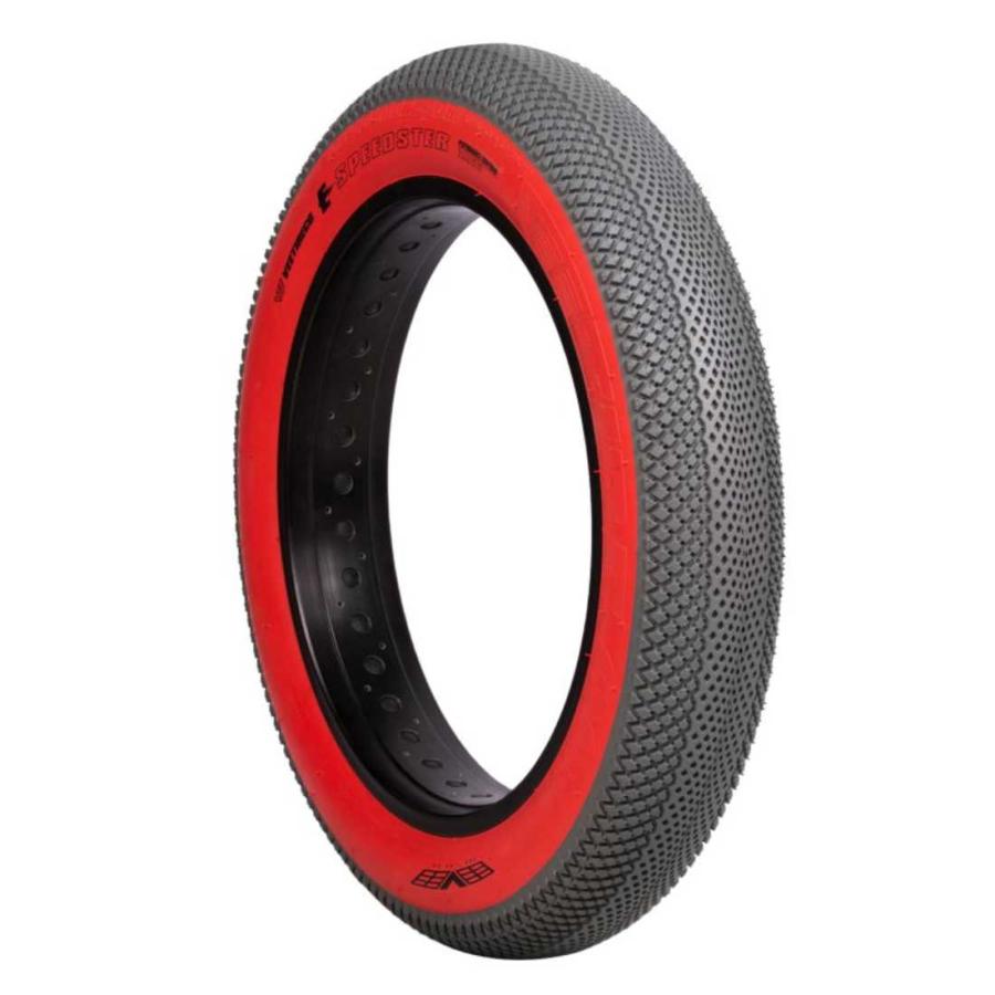 自転車 タイヤ VEE TIRE SPEEDSTAR WIRE 20×4.0 グレー×レッドウォール