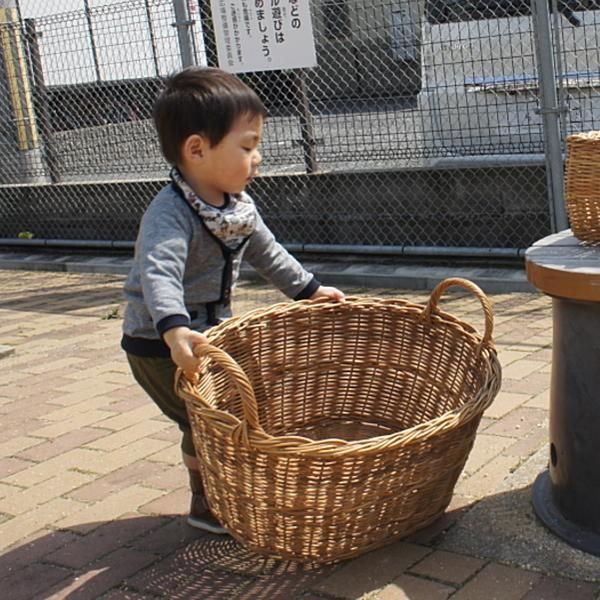 ラタンバスケット 籐かご ランドリー 収納 ナチュラル 北欧 GK782ME