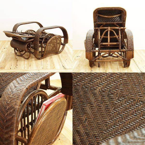 籐の椅子 リクライニングチェア 寝椅子 折りたたみ 和室 M505KA 爆買