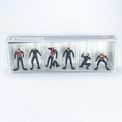 Preiser 1/87 ダイバー6体(10249) ミニチュア ジオラマ インスタ映え