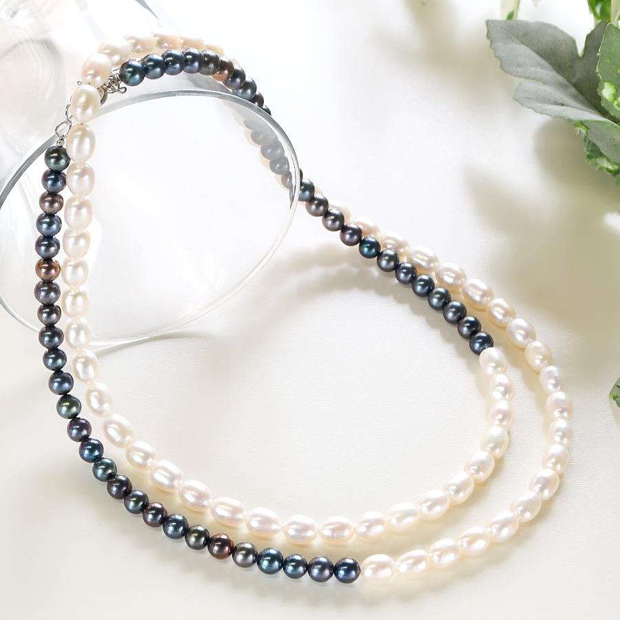 ベビーパール アコヤ真珠 ホワイト 淡水真珠 ロングネックレス