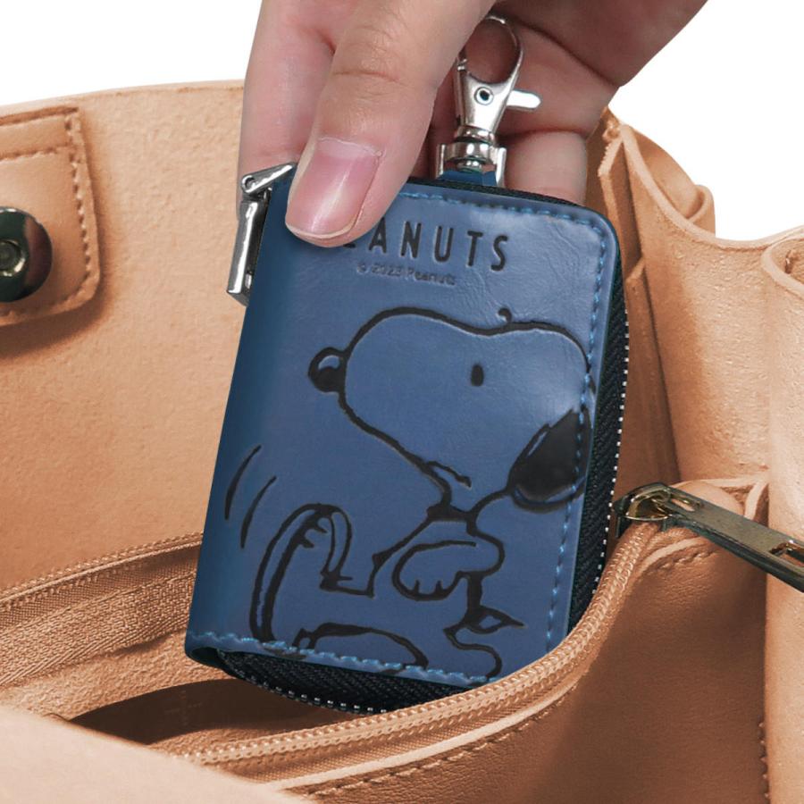 porter スヌーピー 刺繍 ネイビー キーケース JOE PORTER(ジョー