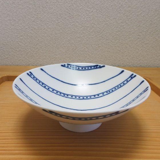 平茶碗（白×紺 ストライプST28）白山陶器 波佐見焼 : リビングT&S