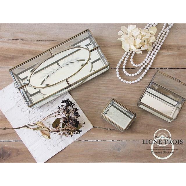 ジュエリーボックス大 アクセサリーケース 収納 小物入れ エッチング