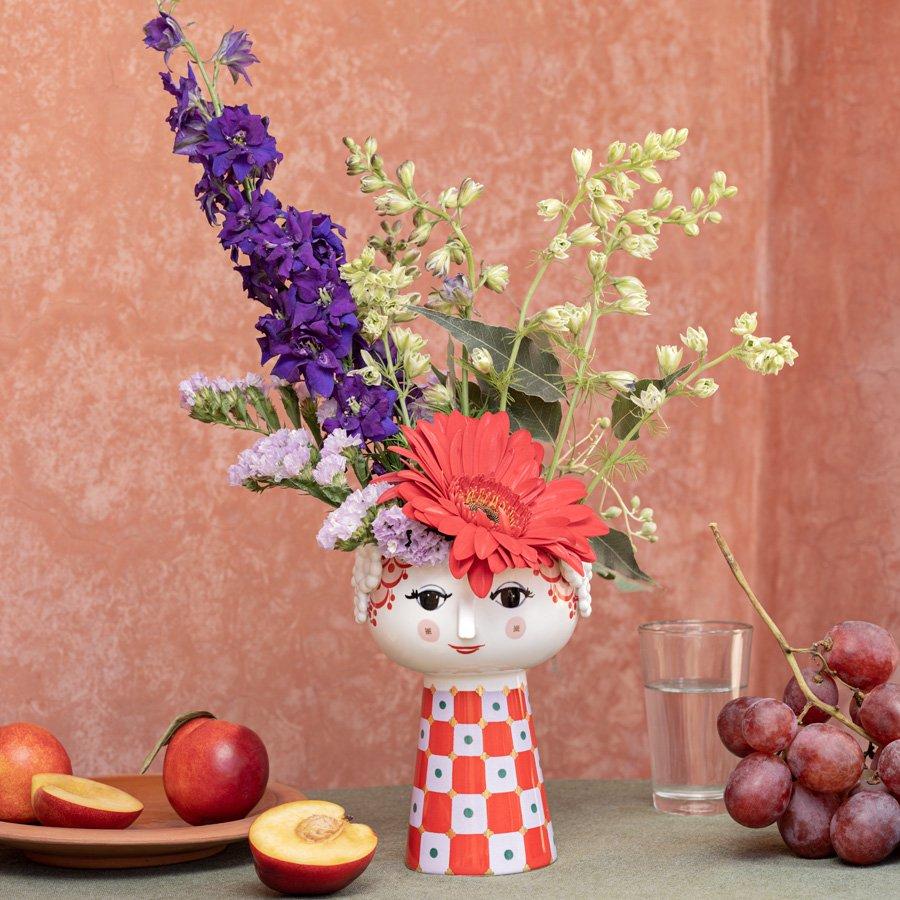 フラワーベース EVA エヴァ レッド BJORN WIINBLAD ビヨン・ヴィン