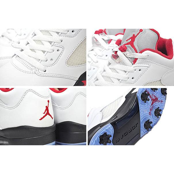 エア ジョーダン 5 NIKE JORDAN LOW GOLF FIRE RED white/fire red