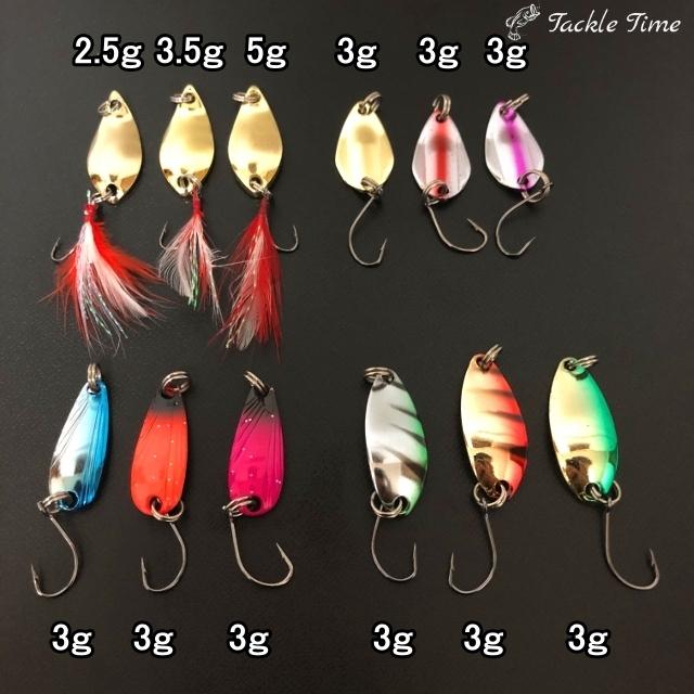 トラウトルアー スプーン 渓流 ルアー セット 2.5g 3g 5g ヤマメ