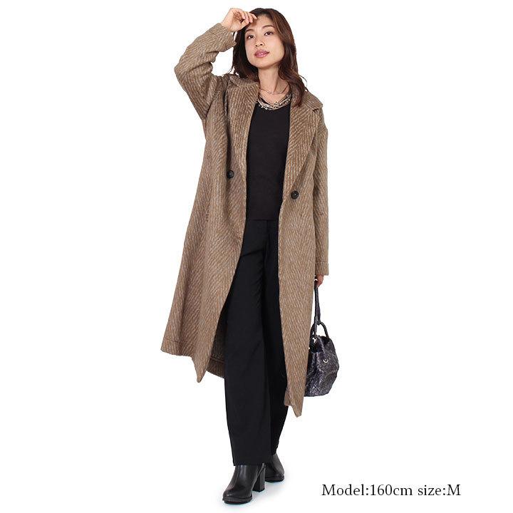 イタリア製 コート レディース ロングコート ウール 秋冬 冬 秋 40代