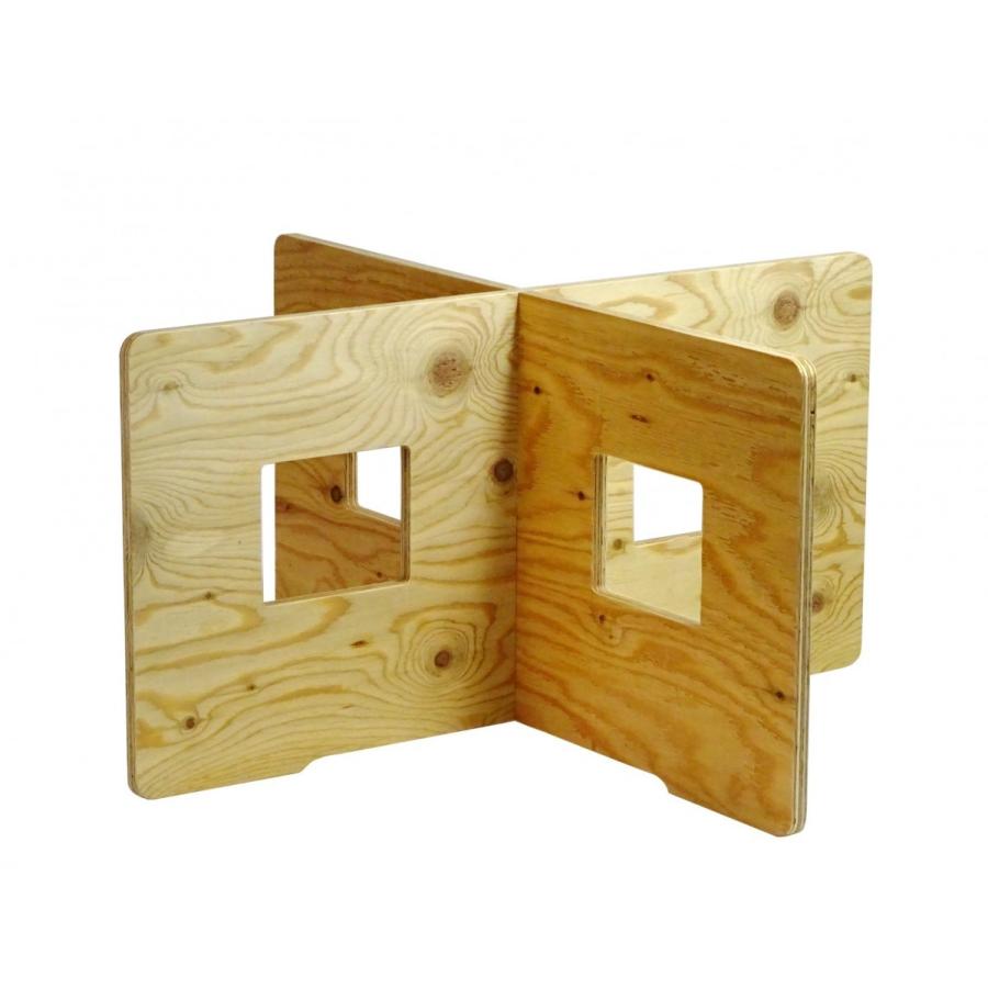 コンパネ作業台 X脚1組 組立て式 ペケ台・簡易台(H300×W600mm（1組