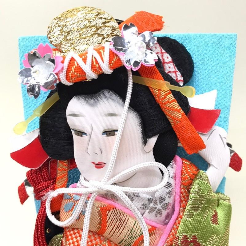 汐汲 【7号押絵羽子板】 初正月 コンパクト 豆羽子板 ミニ羽子板 飾り