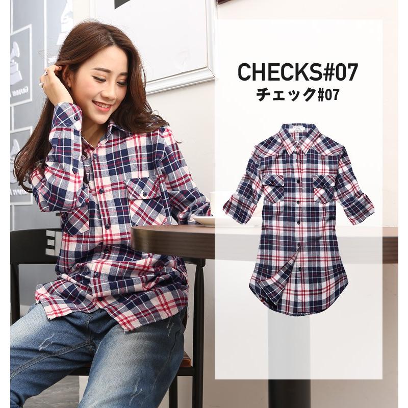 チェックシャツ レディース ロングシャツ 大きいサイズ シャツワンピ