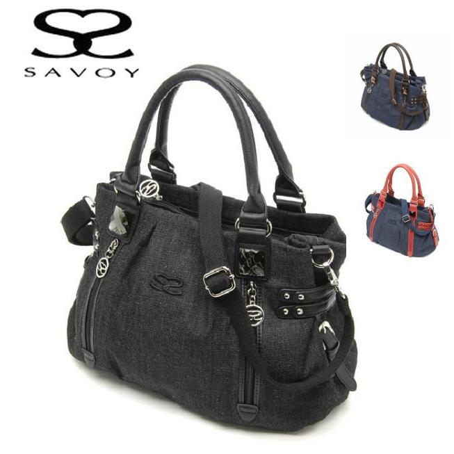 SAVOY（サボイ） バッグ デニム ビジュー付き2ウェイハンド1SM0707